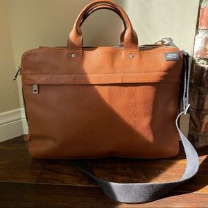 Jack Spade Mason Leather Slim Briefcase in Tobacco